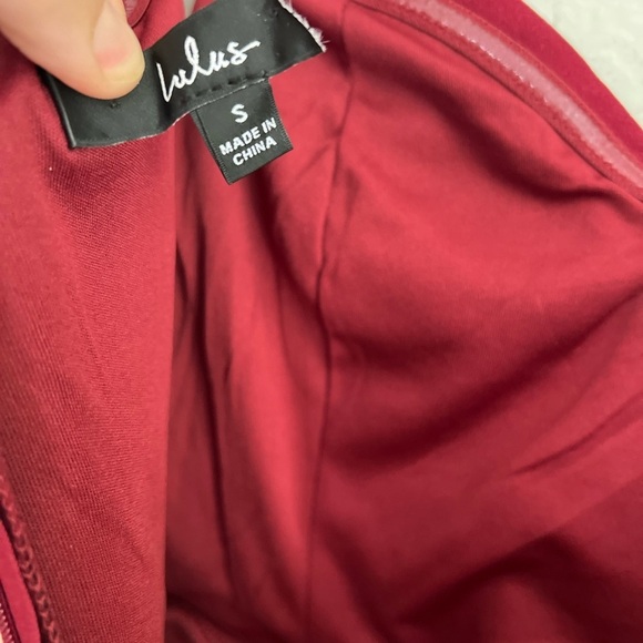 NWOT Song of Love Wine Red Off-the-Shoulder Maxi Dress - Picture 9 of 9